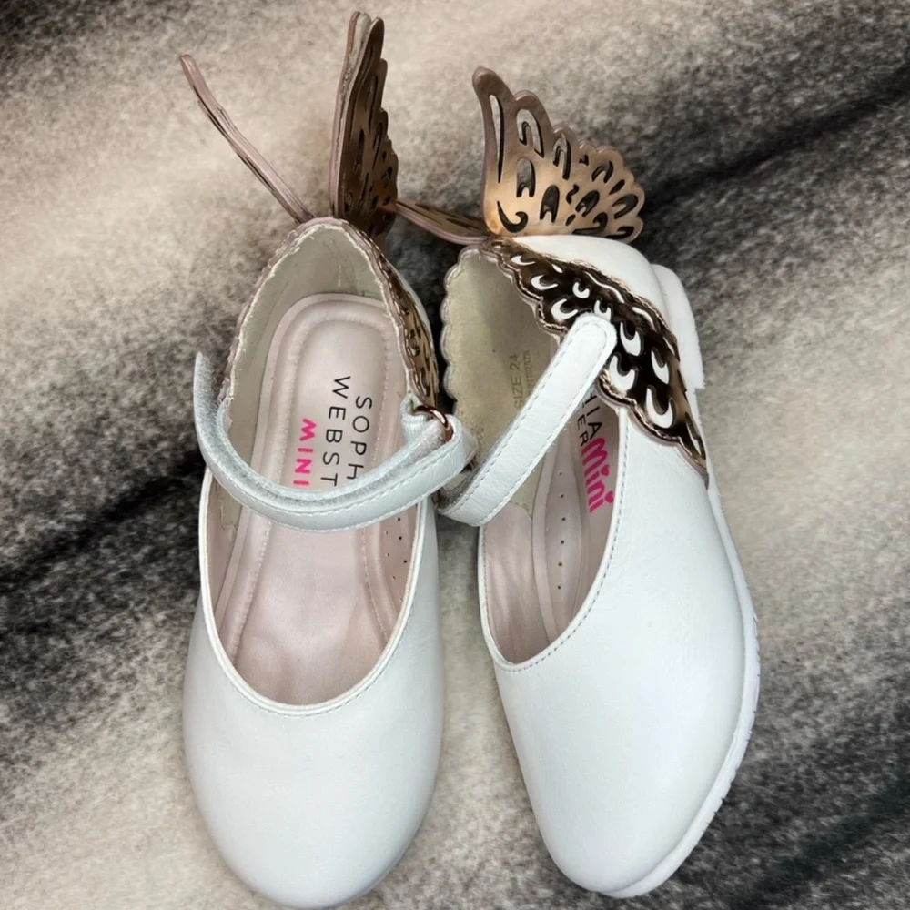 Sophia Webster Evangeline Butterfly Leather Flats Toddler Kids